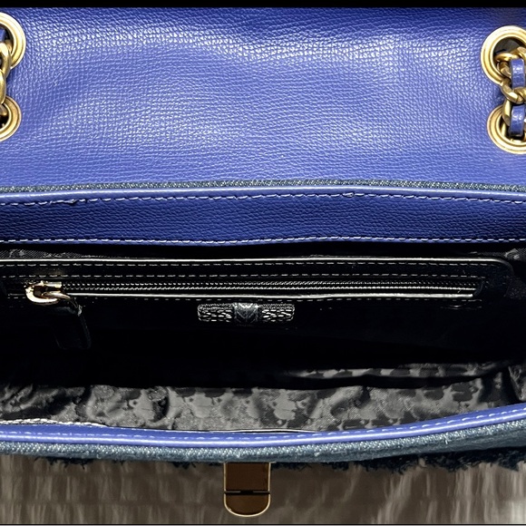 Karl Lagerfeld Paris Agyness Denim Shoulder Bag Pearl. - Picture 6 of 8